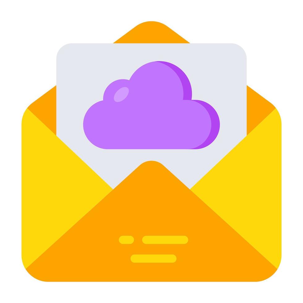 Premium download icon of cloud mail vector