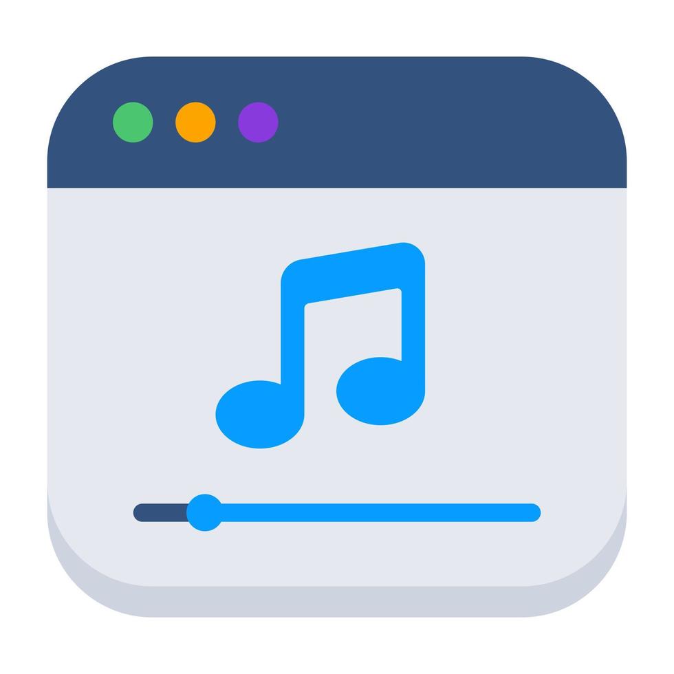Editable design icon of music website vector