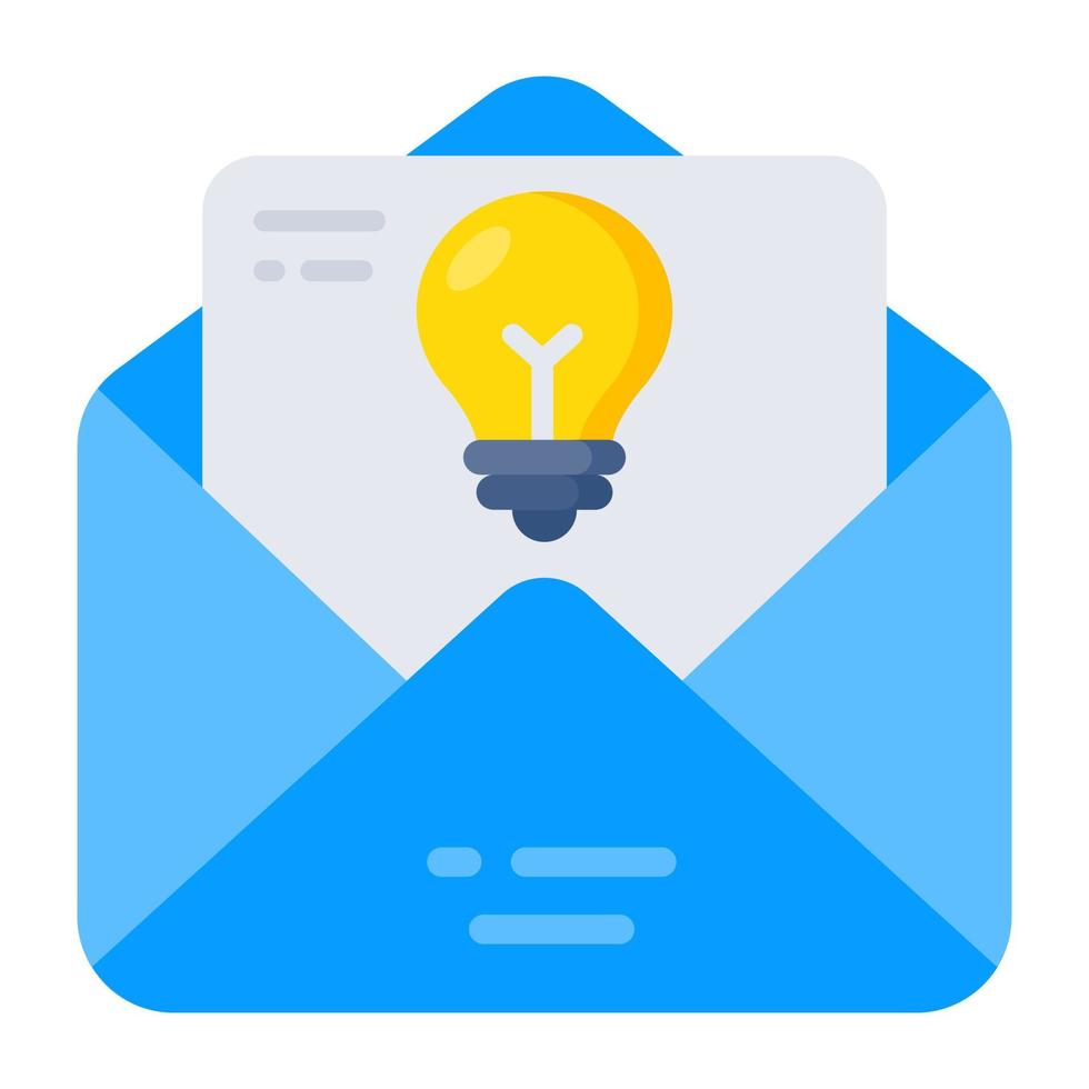 Editable design icon of creative mail vector