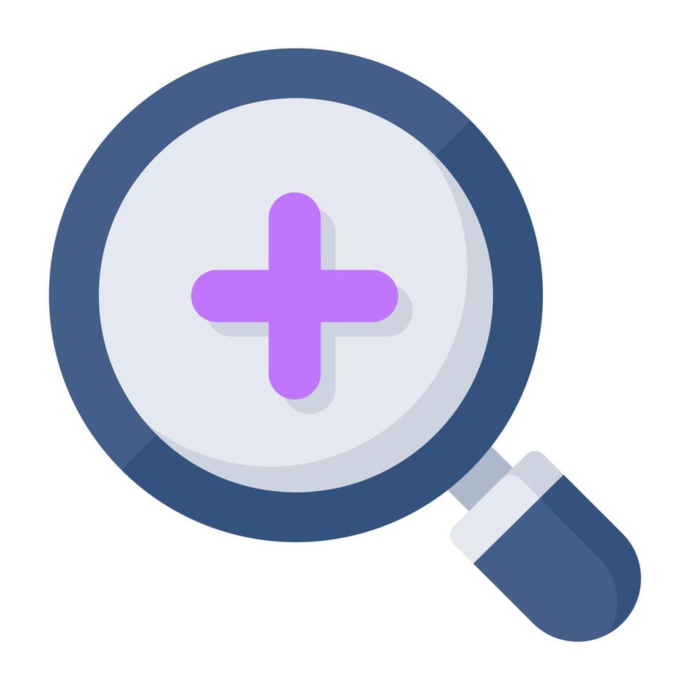 Conceptual flat design icon of zoom in vector