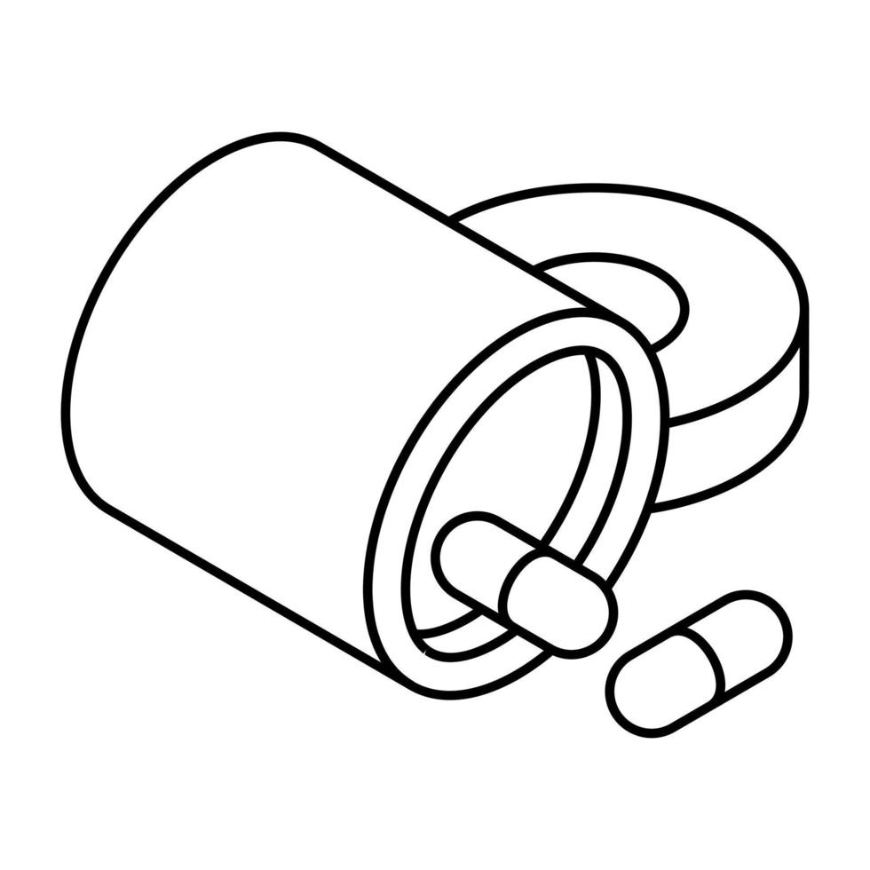 A unique design icon of drugs bottle vector