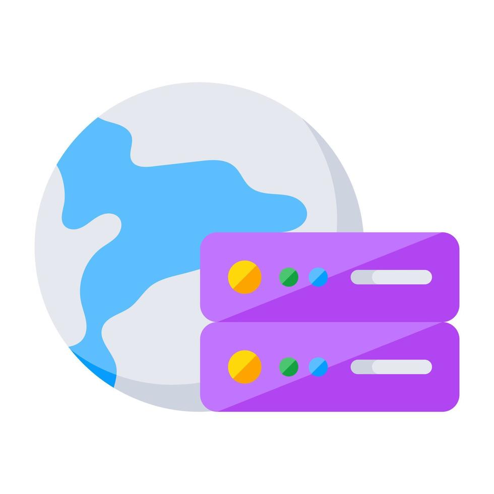 Premium download icon of global server vector