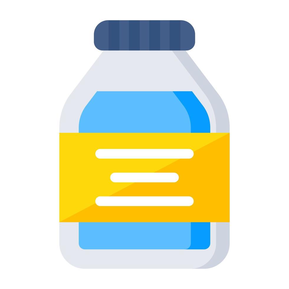 A flat design icon of bottle vector