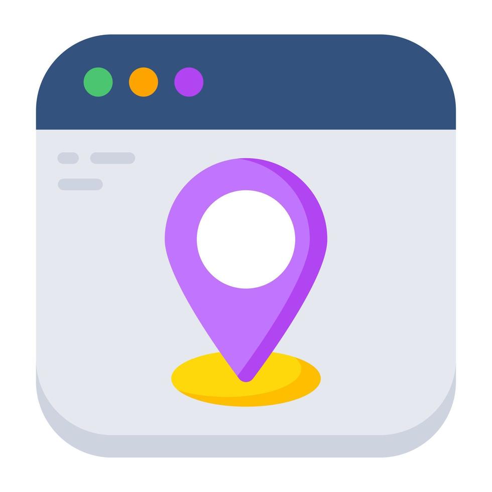 An editable design icon of online location vector