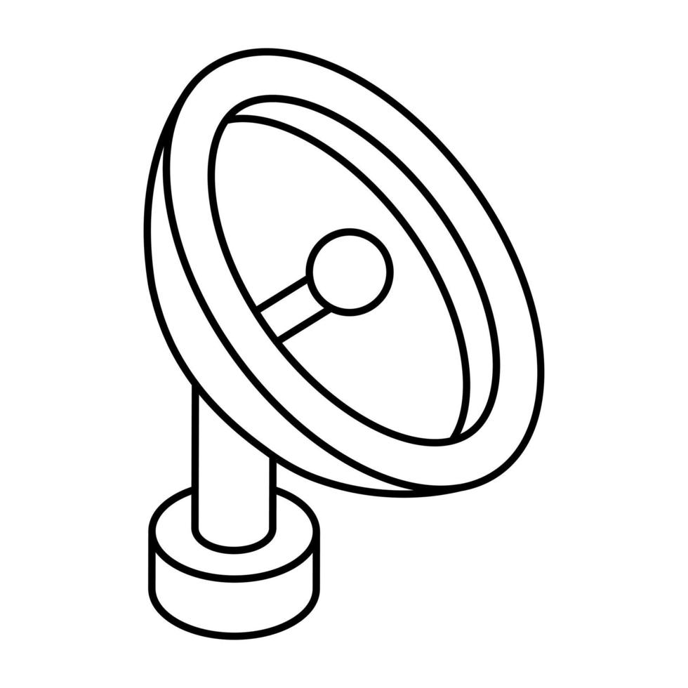 linear design icon of satellite dish vector
