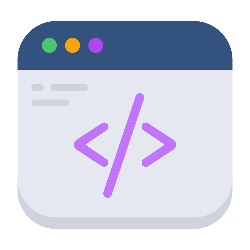An icon design of web coding vector