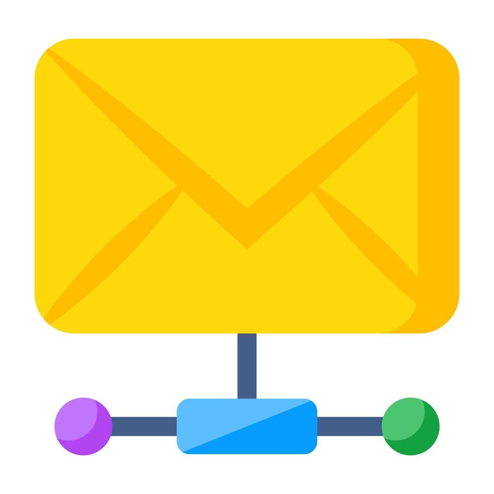 Trendy design icon of mail network vector