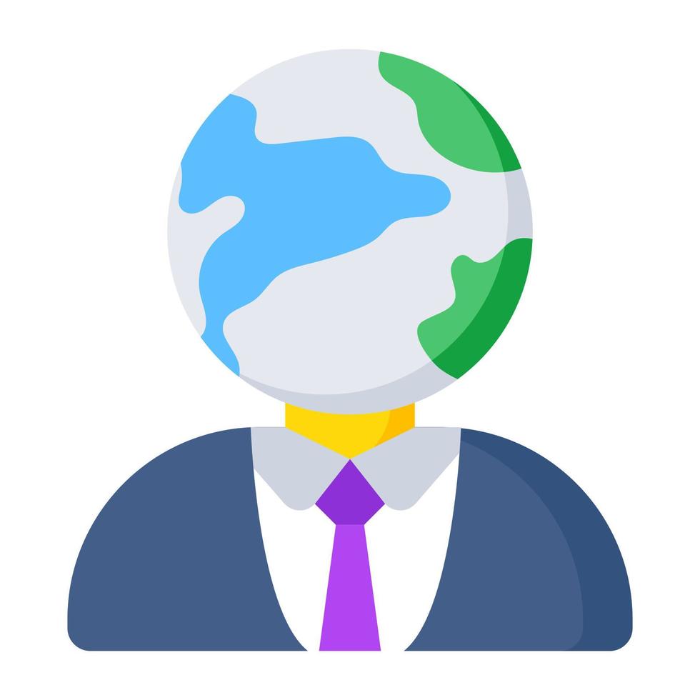 Modern design icon of global businessman vector