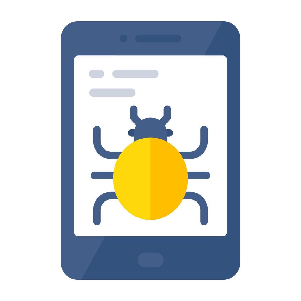 Modern design icon of mobile bug vector