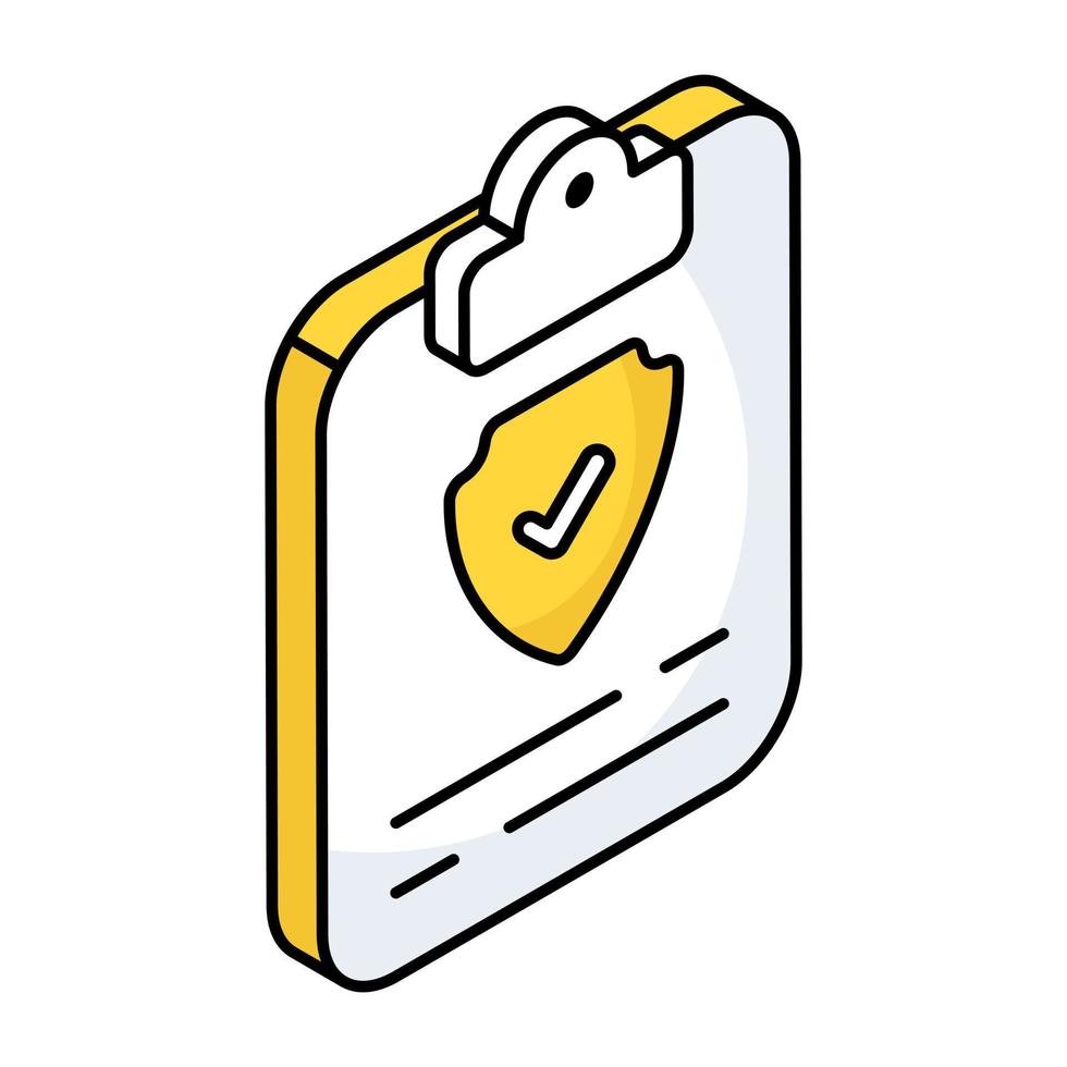 Trendy design icon of privacy policy vector