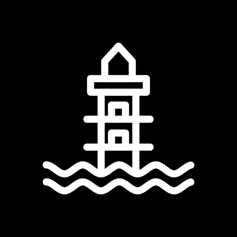 Lighthouse Landscape Vector Icon Design