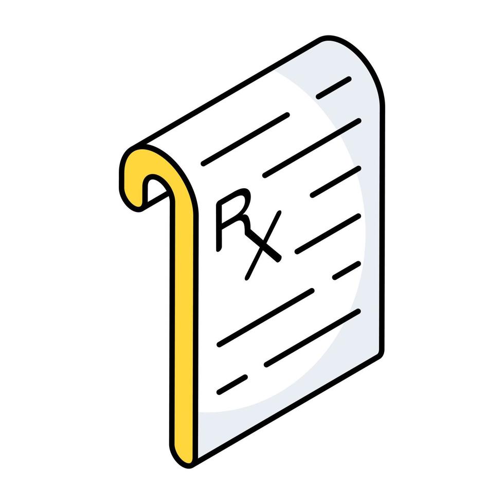 Trendy design icon of rx vector