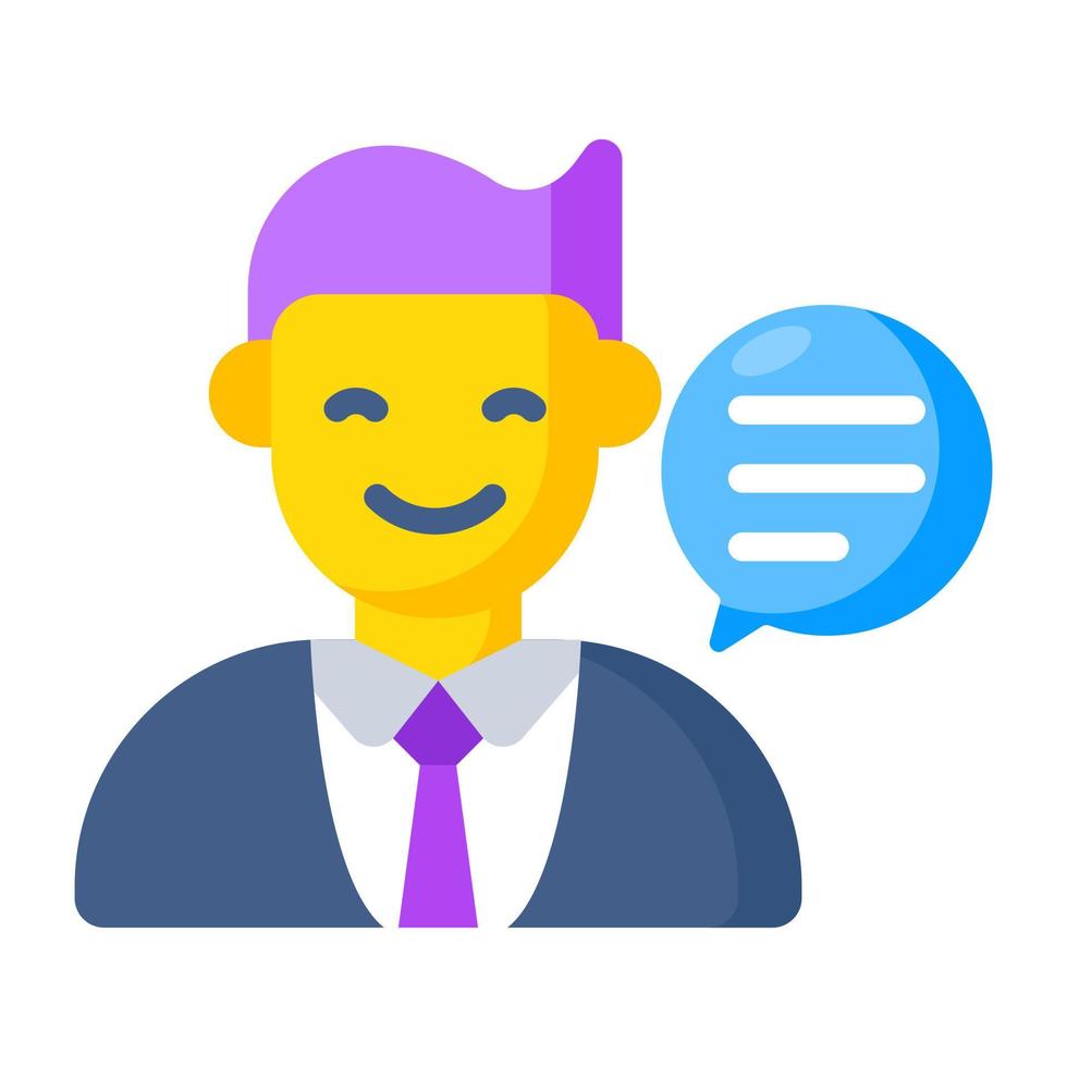 An icon design of user chat vector