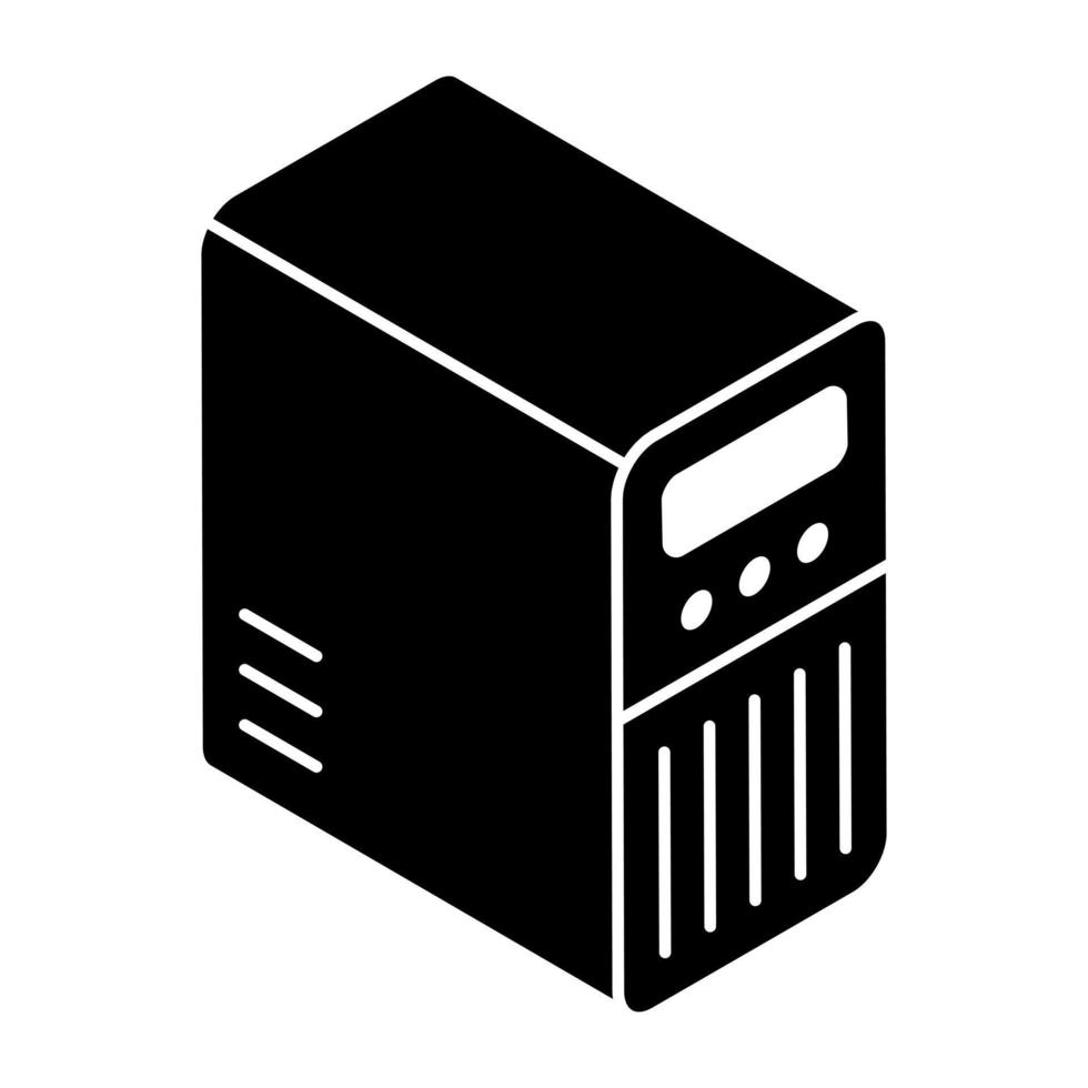 An icon design of cpu, central processing unit vector