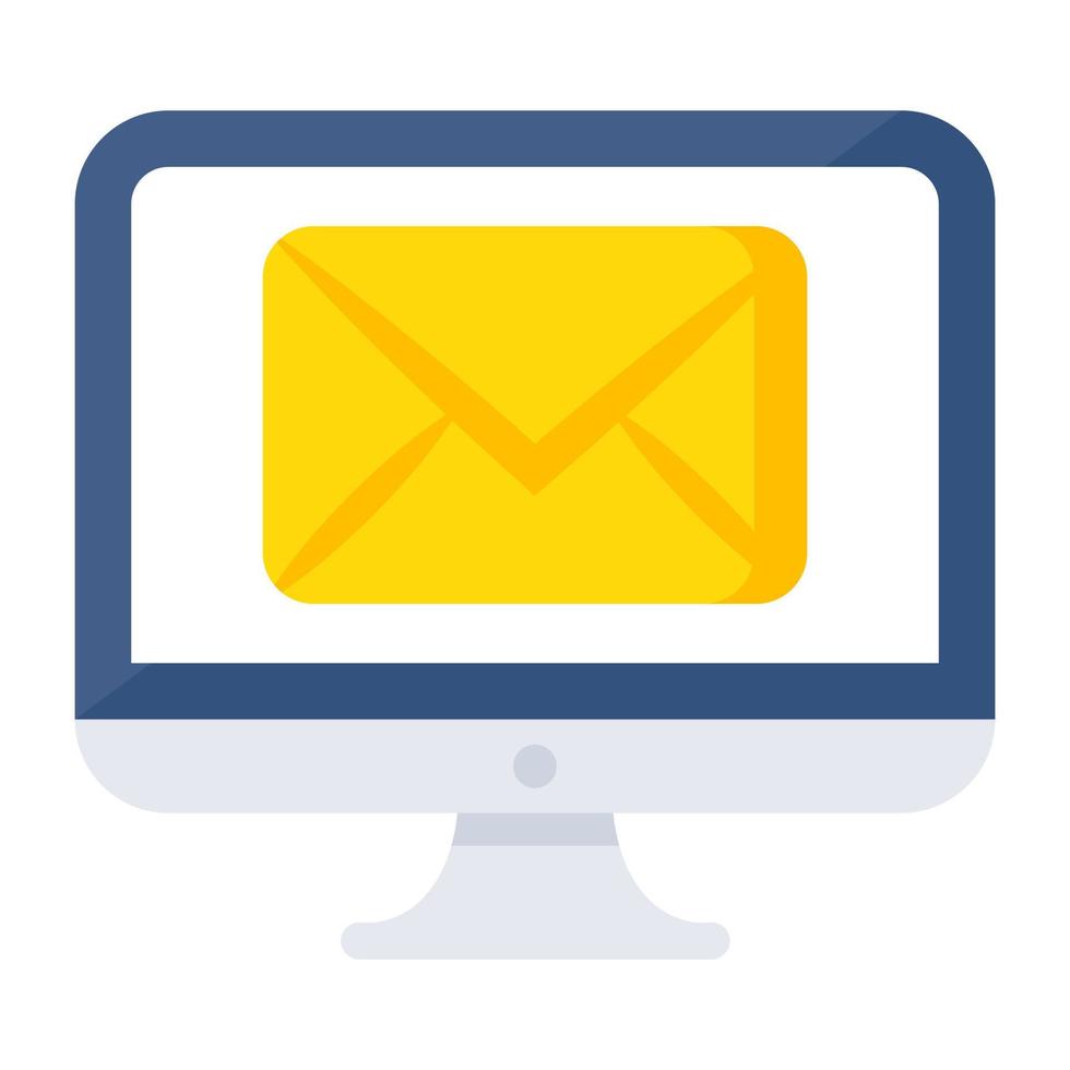 An icon design of online mail vector