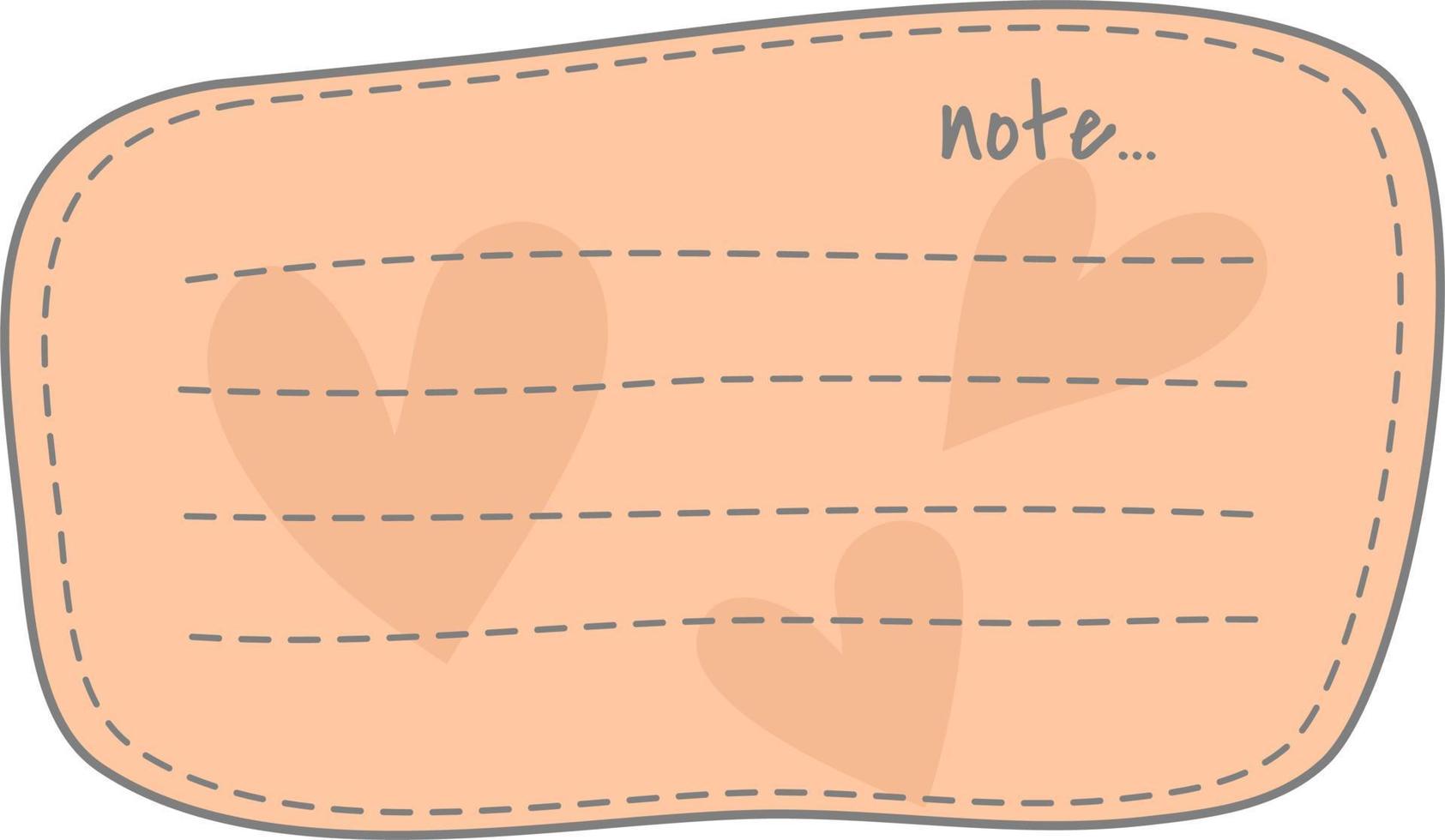 Cute note card vector