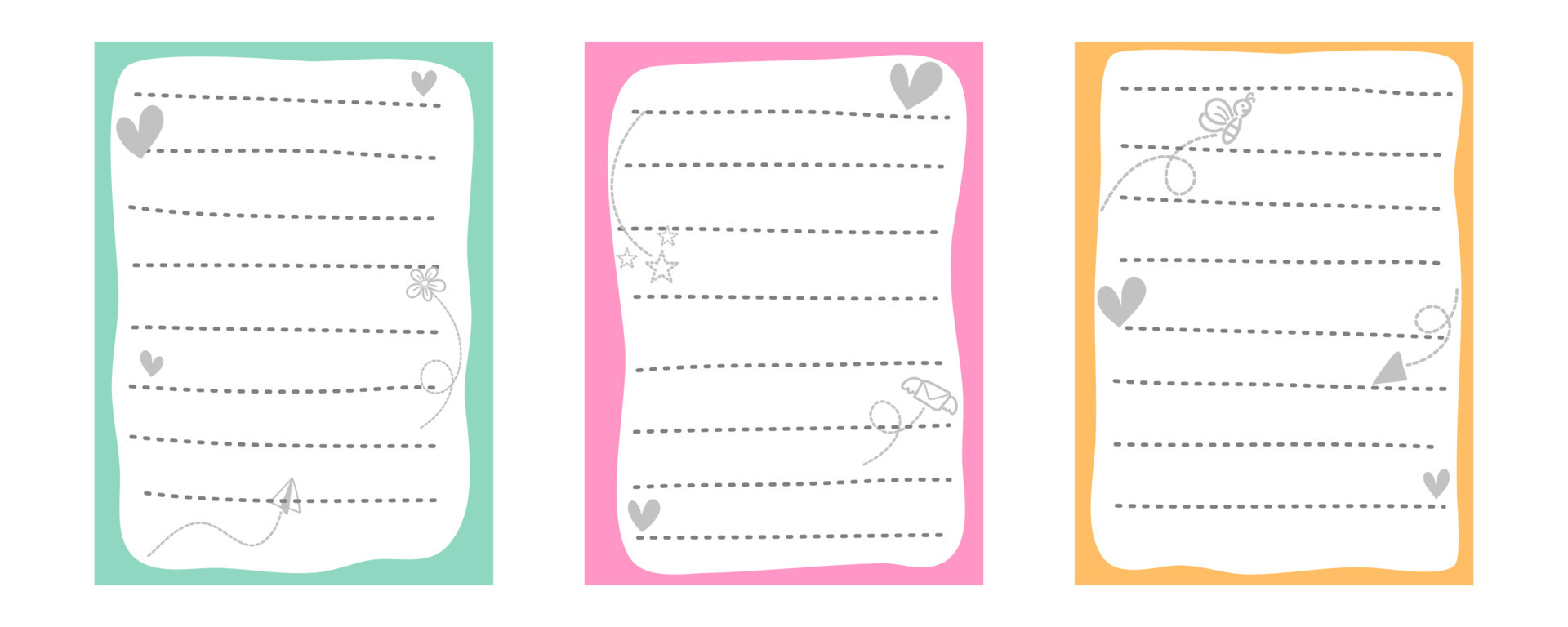 Cute note paper design vector 20081345 Vector Art at Vecteezy