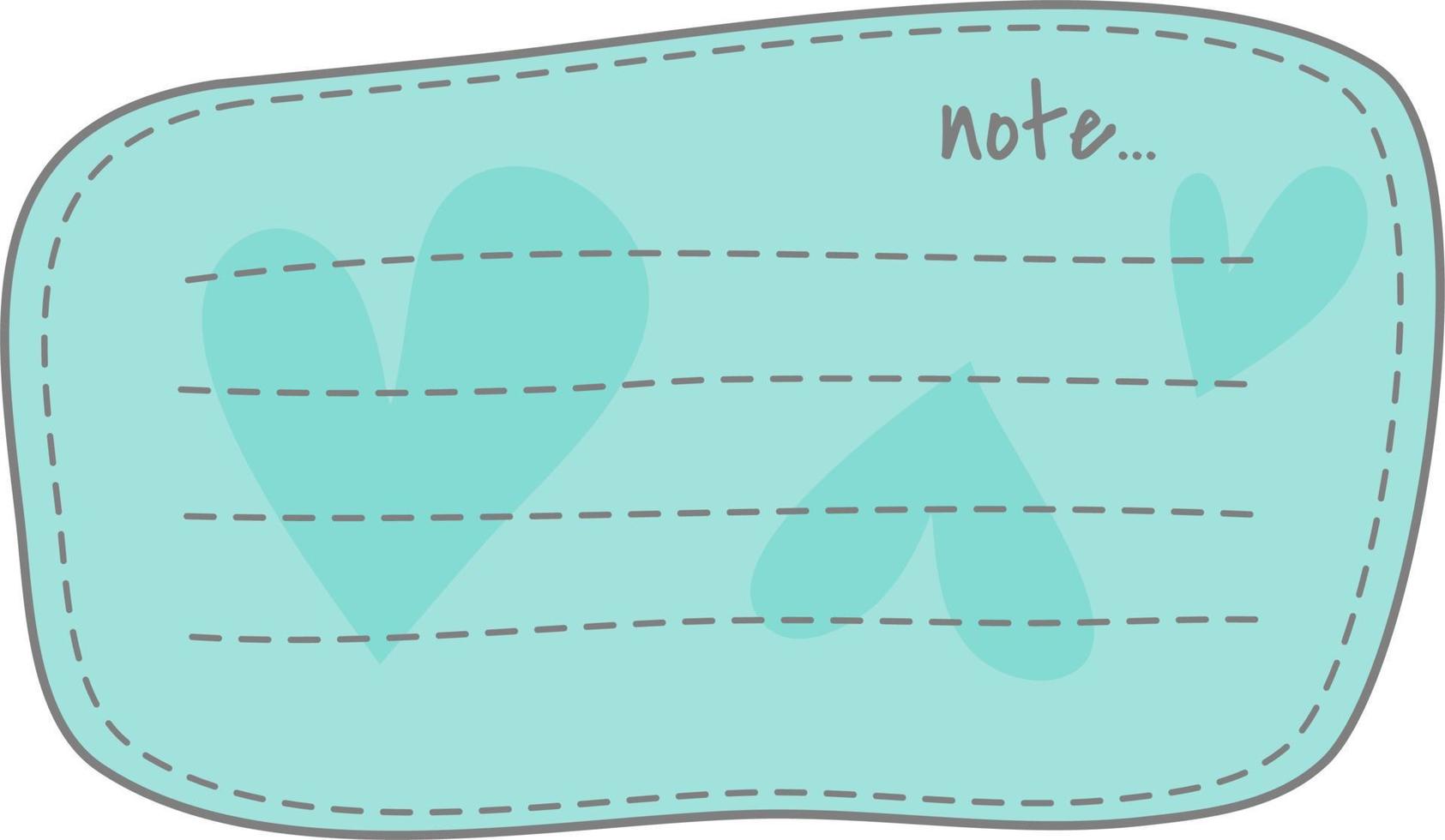 Cute note card vector