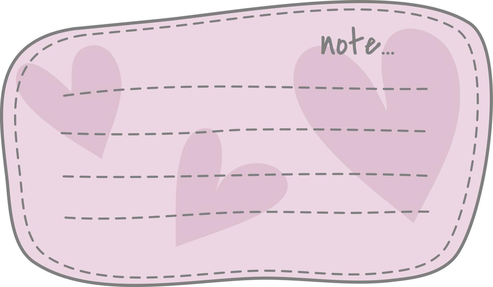 Cute note card vector