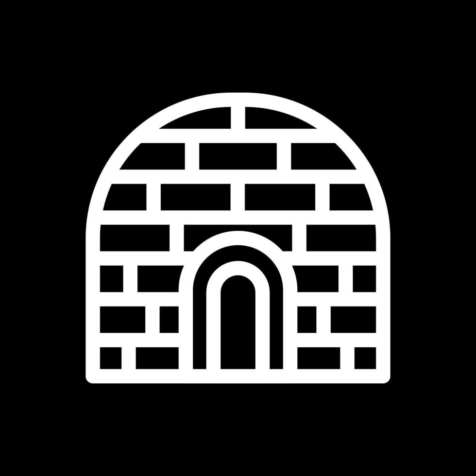 Igloo Landscape Vector Icon Design