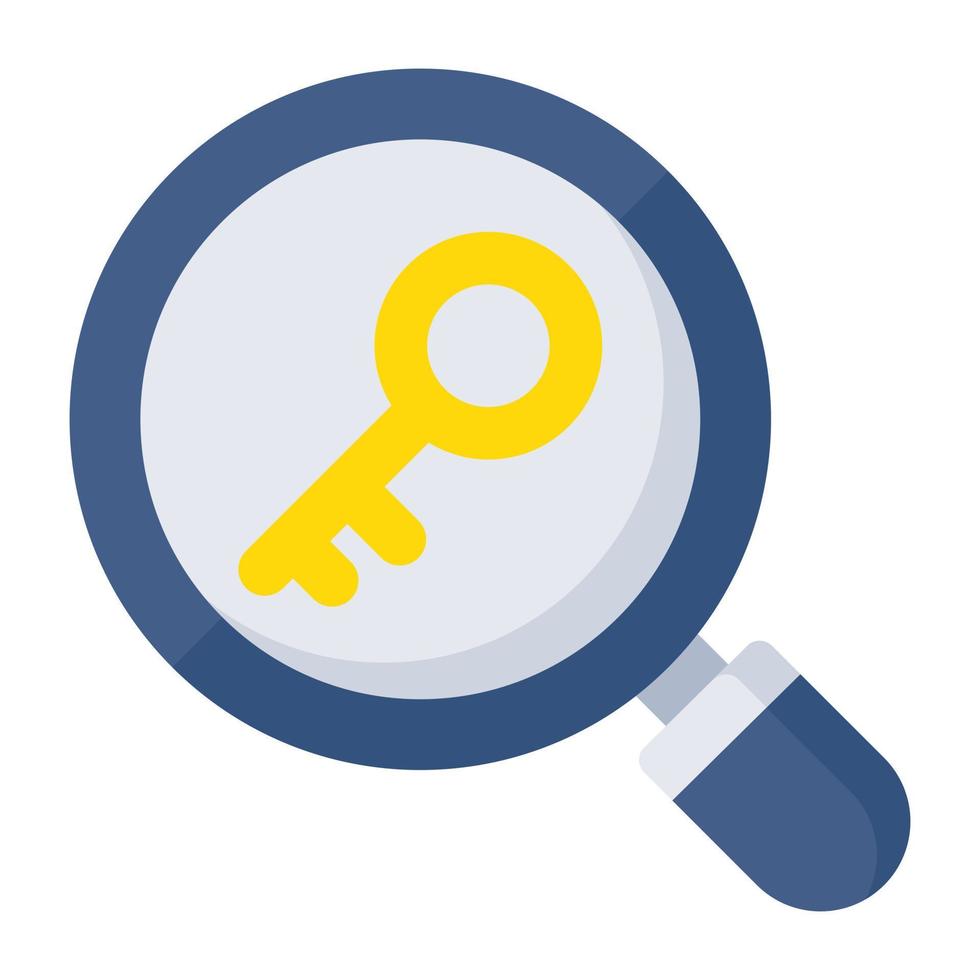 Colored design illustration of keyword research vector
