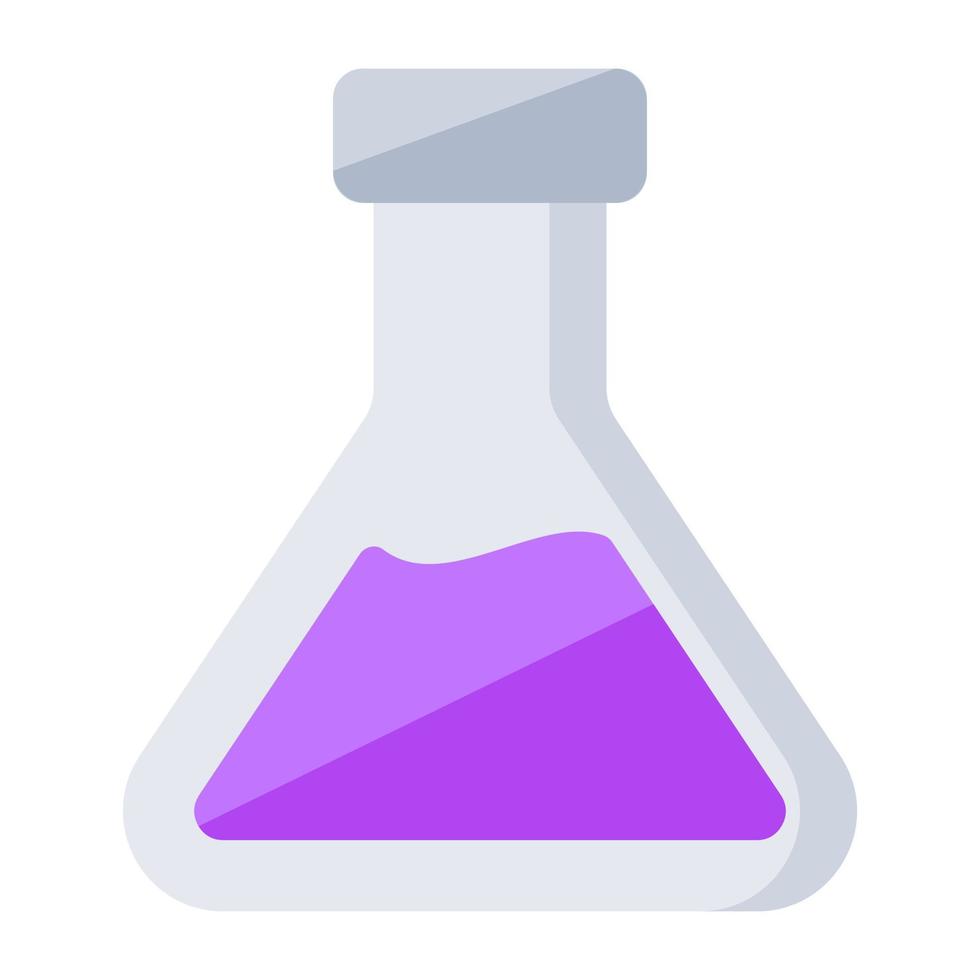 un icono de diseño editable del matraz químico vector
