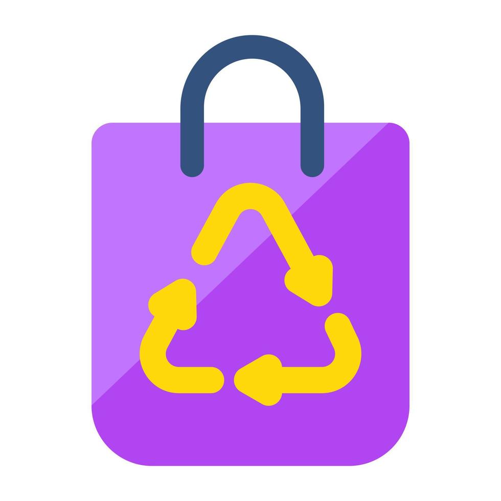 A modern design icon of bag recycling vector