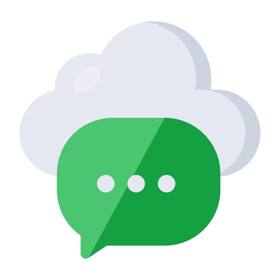 Modern design icon of cloud chatting vector