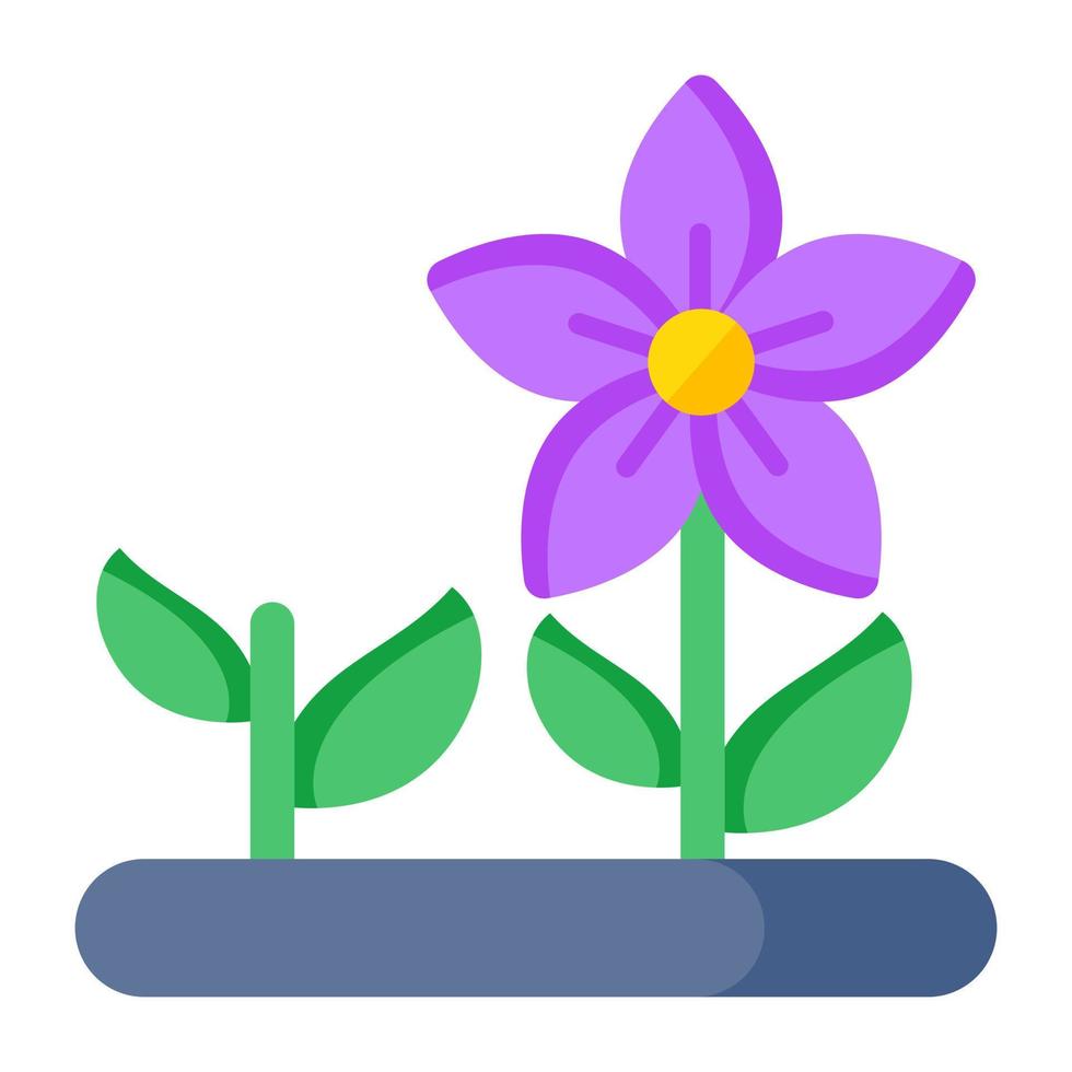 Editable design icon of floweret vector