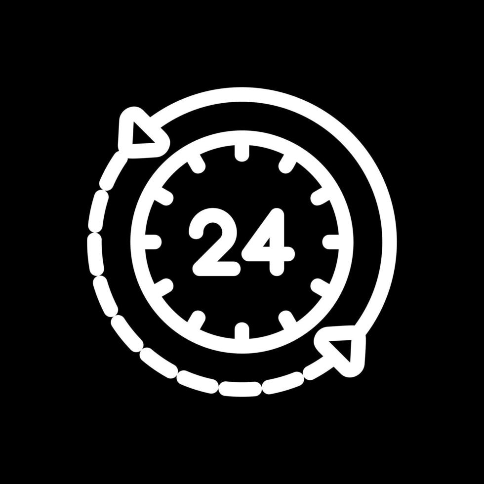 24 Hours Vector Icon Design