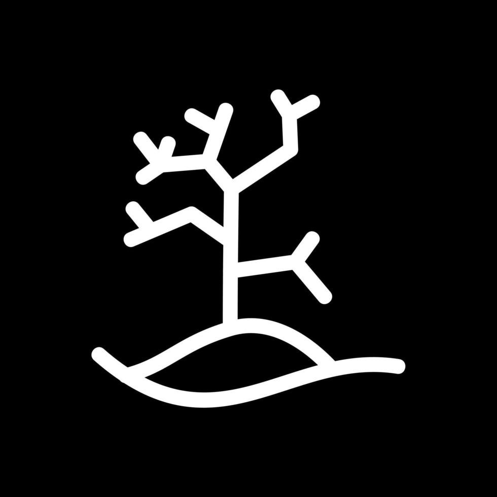 diseño de icono de vector de árbol seco