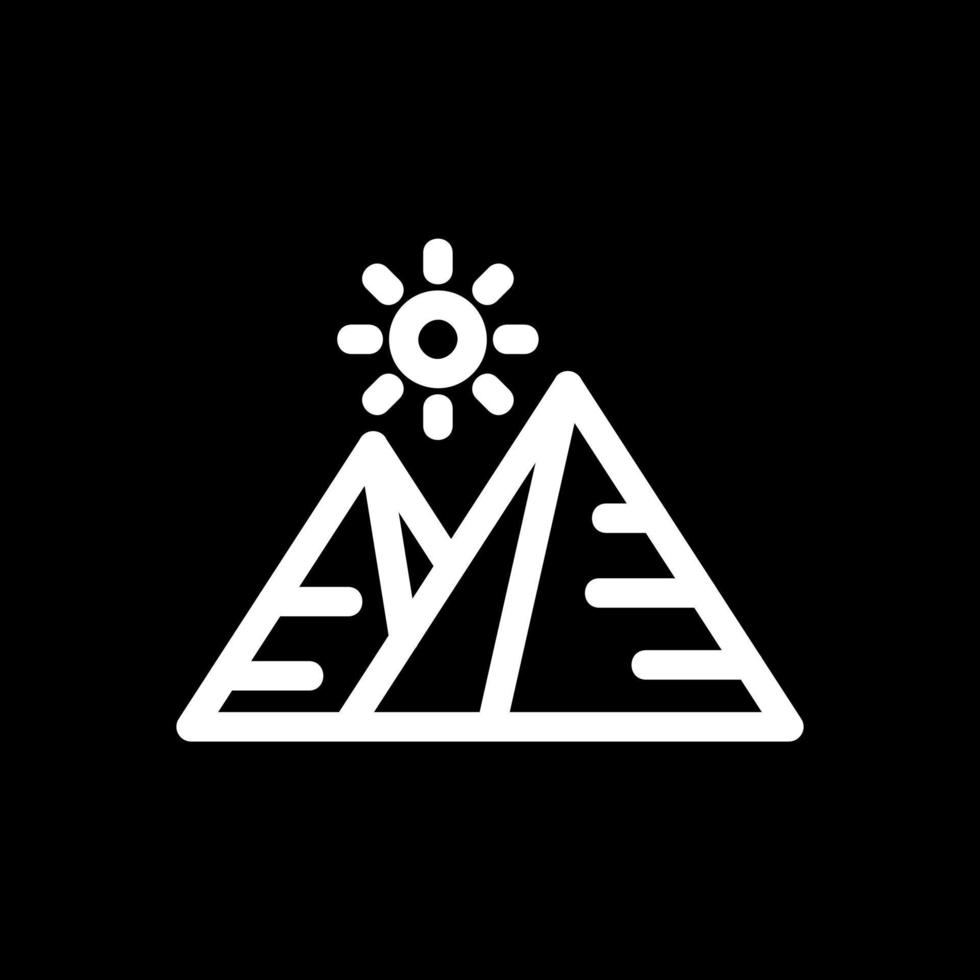 Desert Pyramids Vector Icon Design