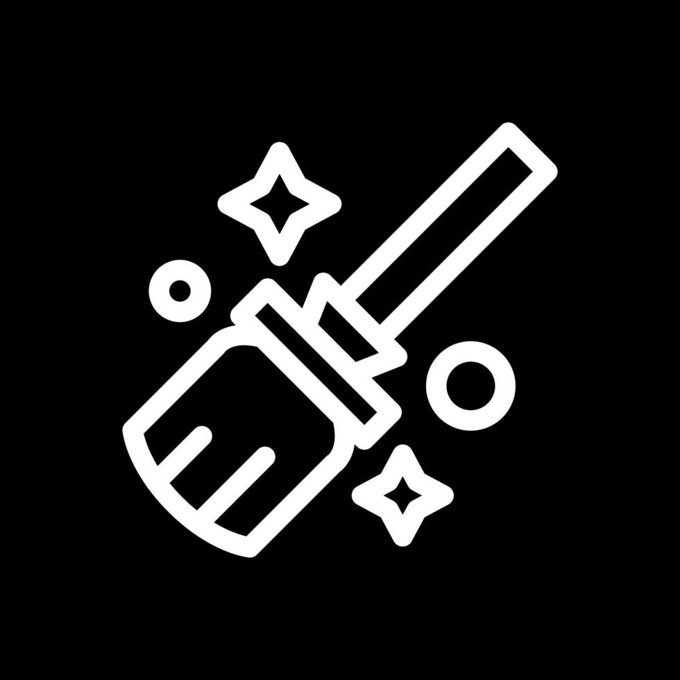 Flying Broom Vector Icon Design