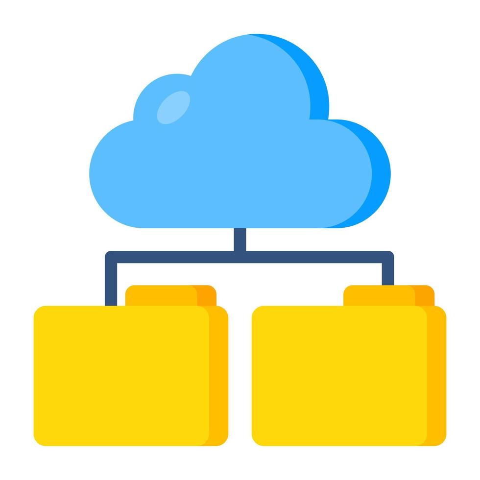 Vector design of cloud folders