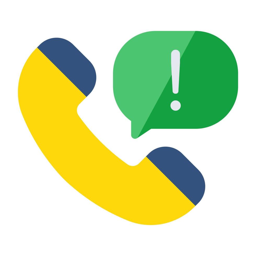 Unique design icon of call error vector