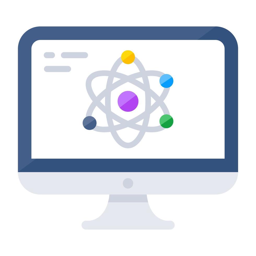 Ab icon design of online science vector