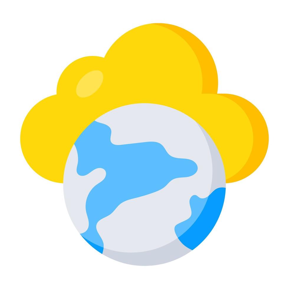 conceptualizando plano diseño icono de nube navegador vector