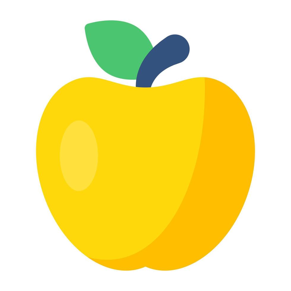 un plano diseño icono de manzana vector