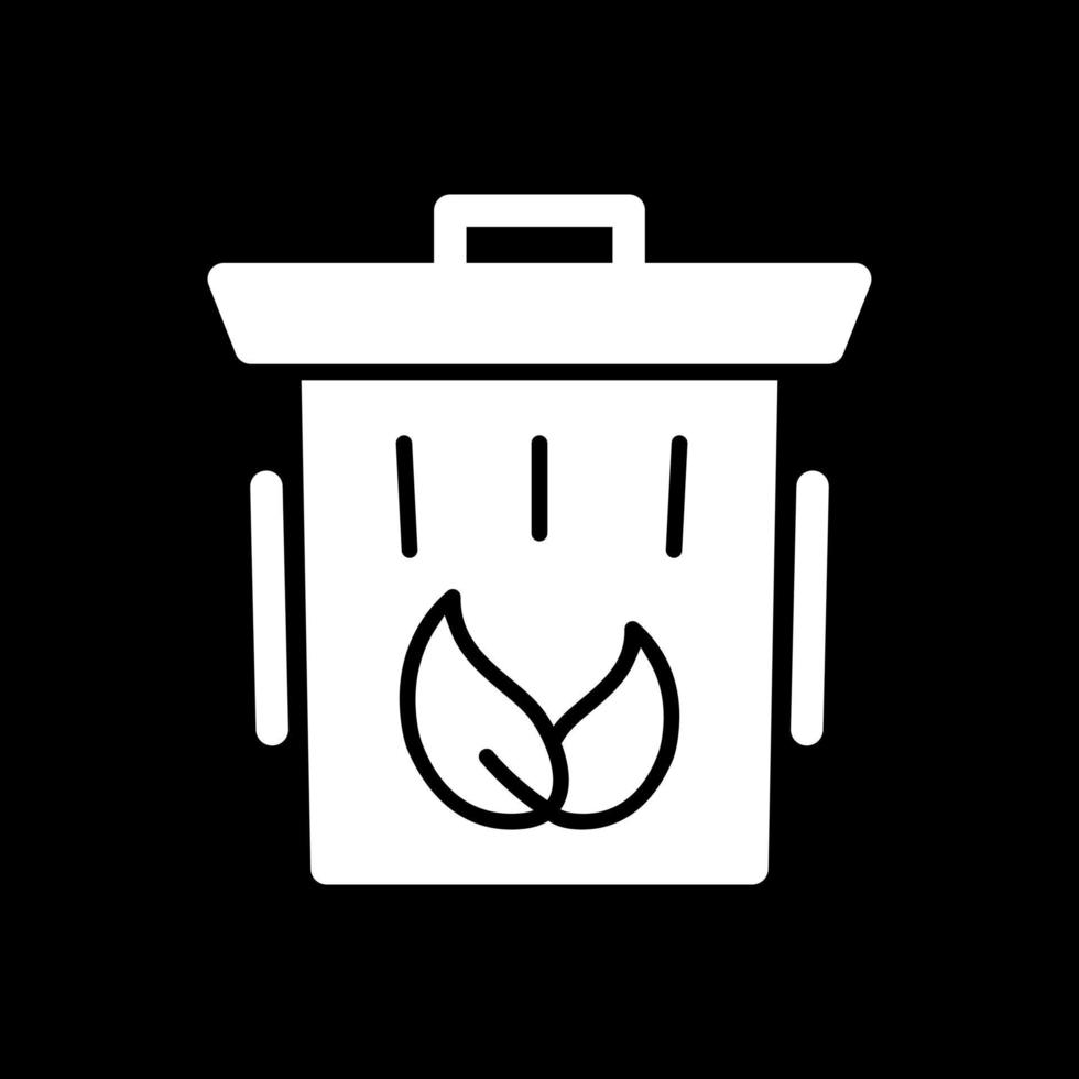 Eco Trash Bin Vector Icon Design