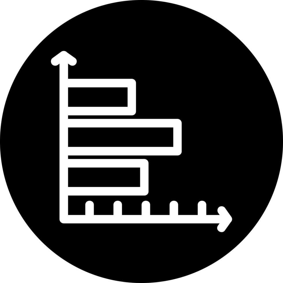 Horizontal Bar Chart Vector Icon Design