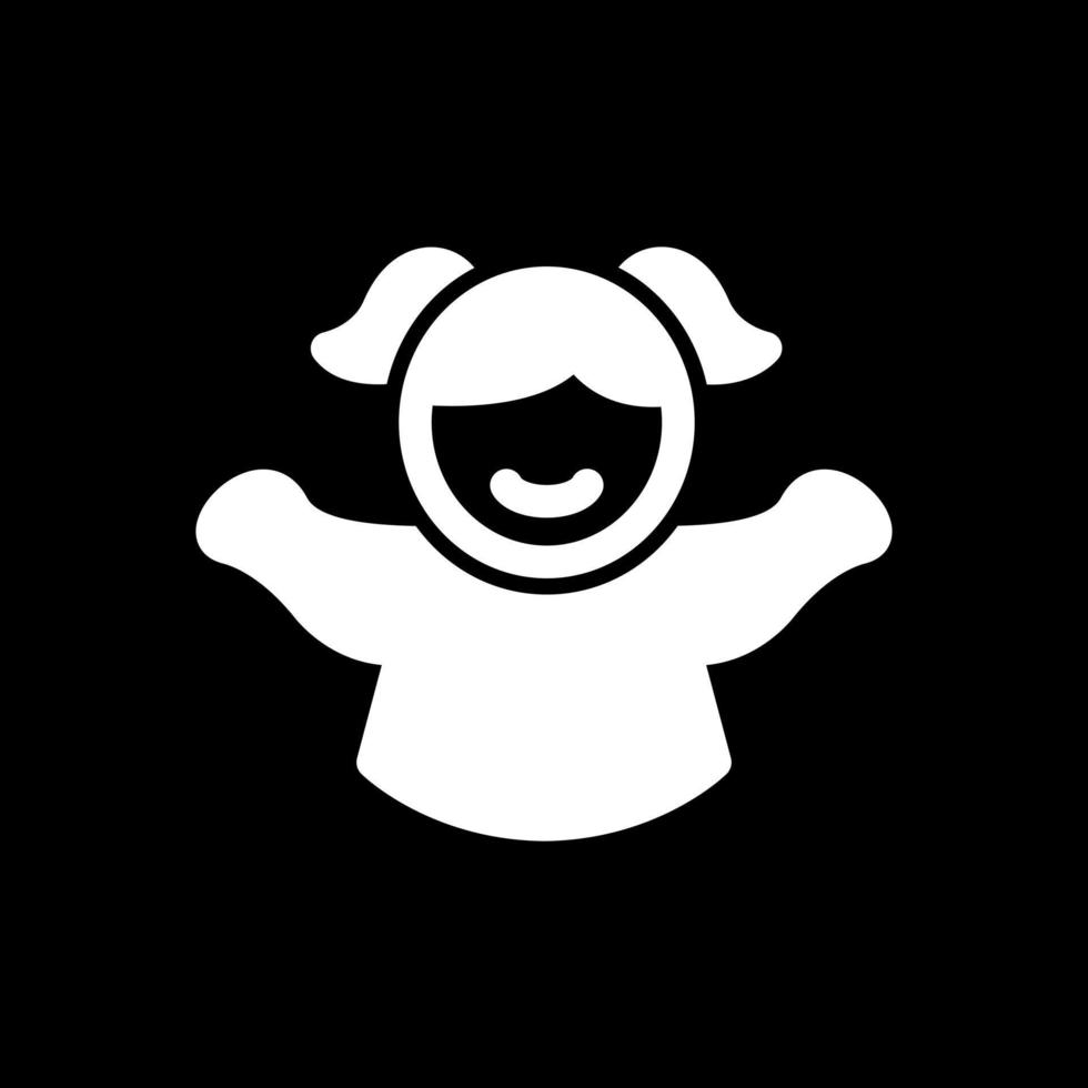 Baby Girl Vector Icon Design