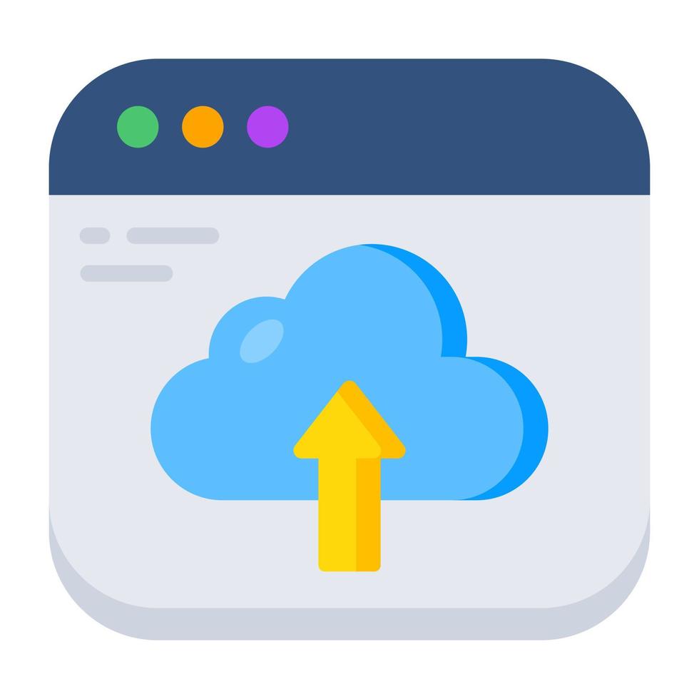 Modern design icon of cloud upload vector