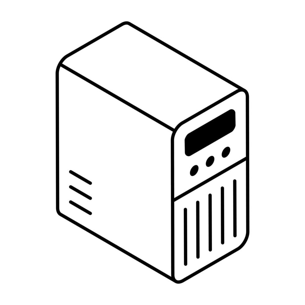 un icono diseño de UPC, central Procesando unidad vector