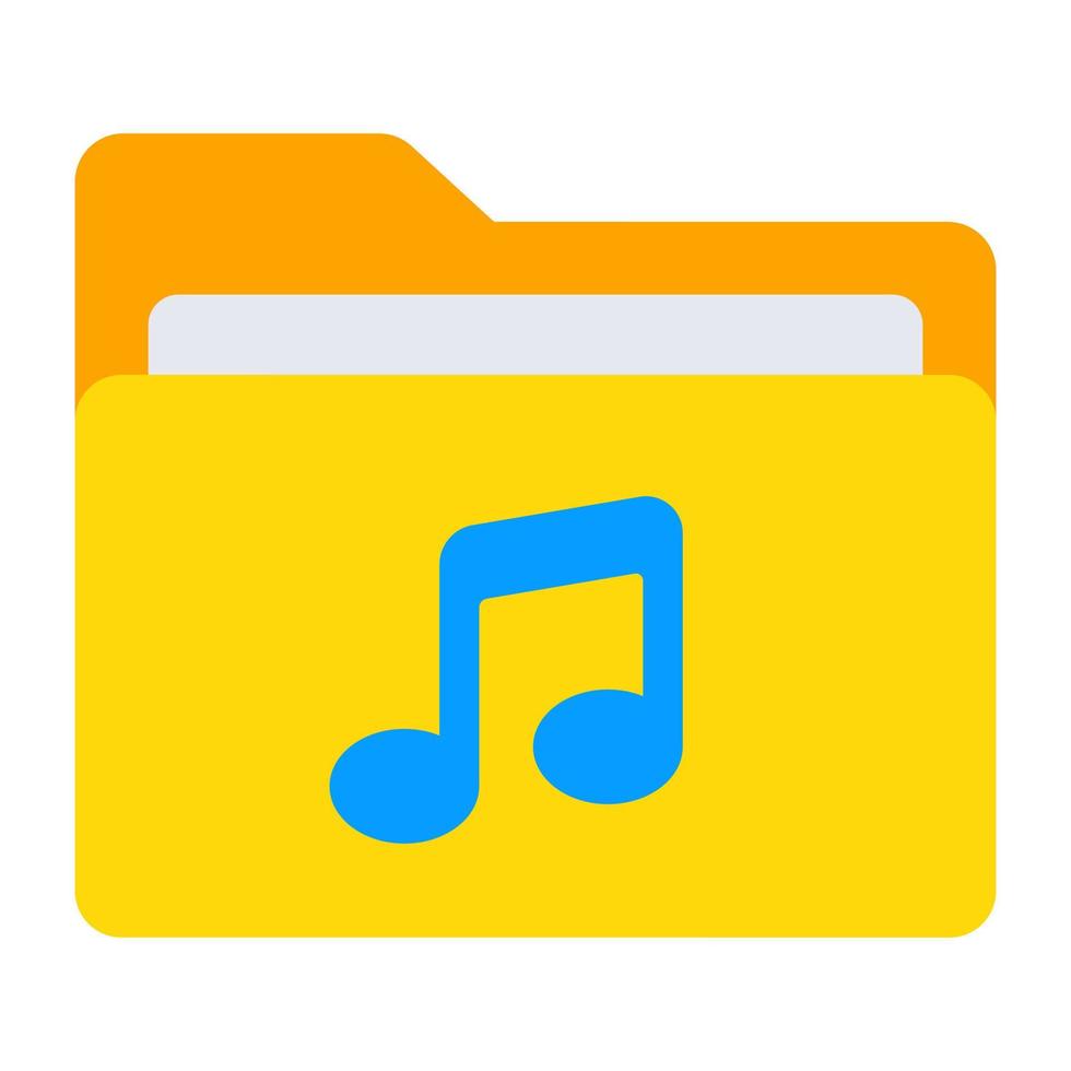 Creative design icon of music folder vector