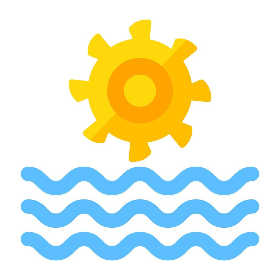 un único diseño icono de puesta de sol vector