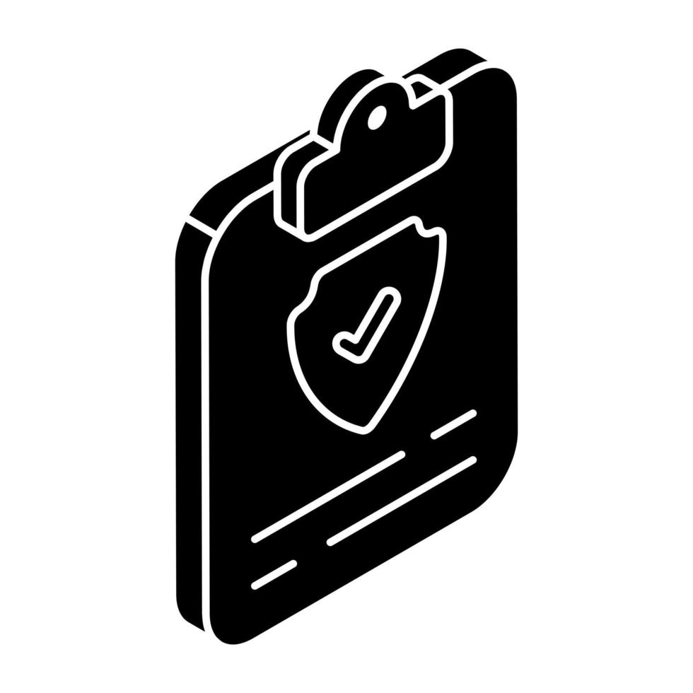 Trendy design icon of privacy policy vector