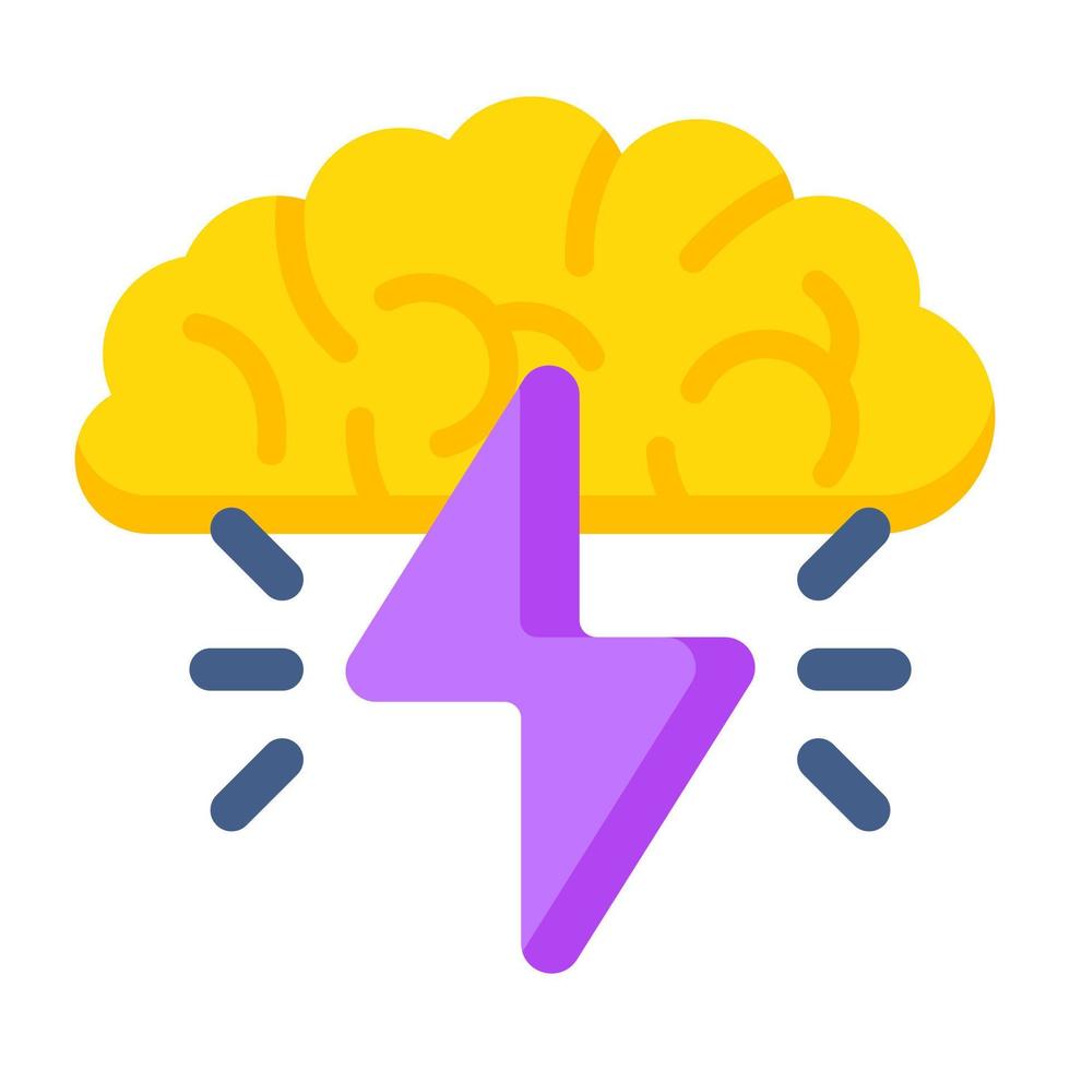 An icon design of brain power vector