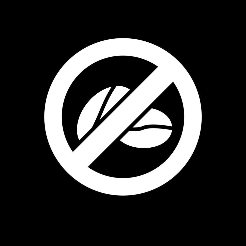 No Caffeine Vector Icon Design