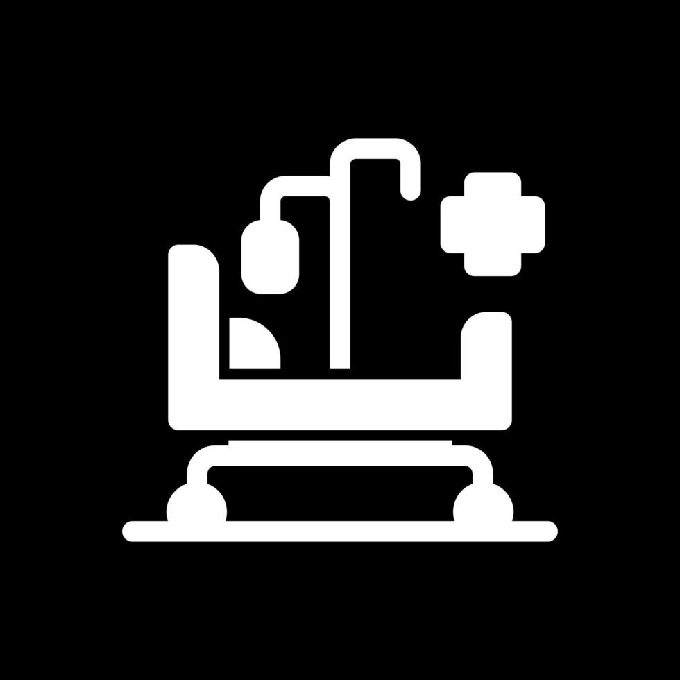 Hospital Bed Vector Icon Design