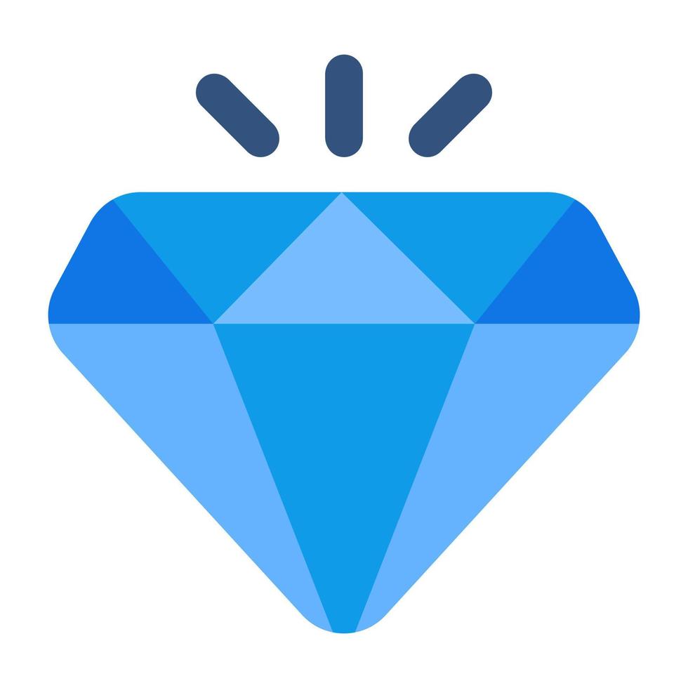 Trend design icon of diamond vector